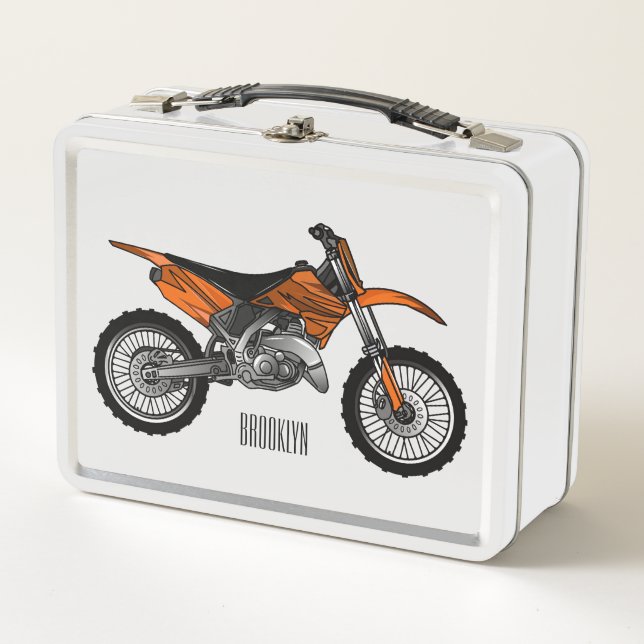 Lunch Box Vélo droit hors route moto / motocross dessin anim (Devant)