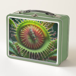 Lunch Box Vénus Flytrap Floral Vert et Rouge