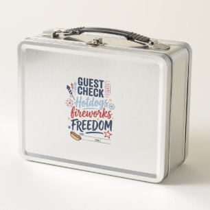 Lunch Box Vérification des invités patriotiques Saucisses Fê
