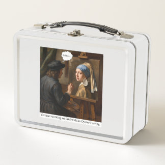 Lunch Box Vermeer working on Girl with Oyster Earring.