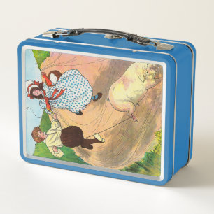 Lunch Box Vers le marché pour acheter un cochon gras, Oie mè