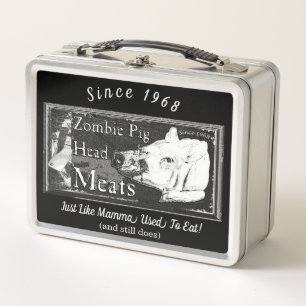 Lunch Box Viandes de tête de porc Zombie - Depuis 1968 Noir