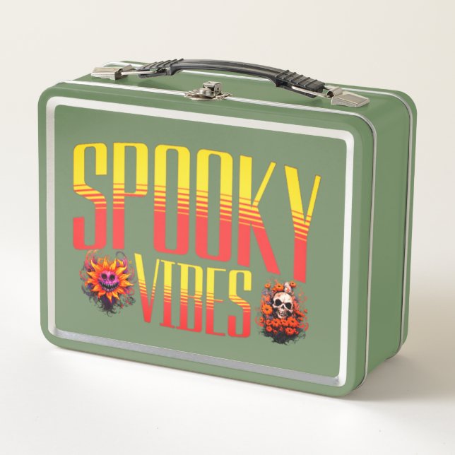 Lunch Box Vibes éffrayantes : Halloween Graphic Tee (Devant)