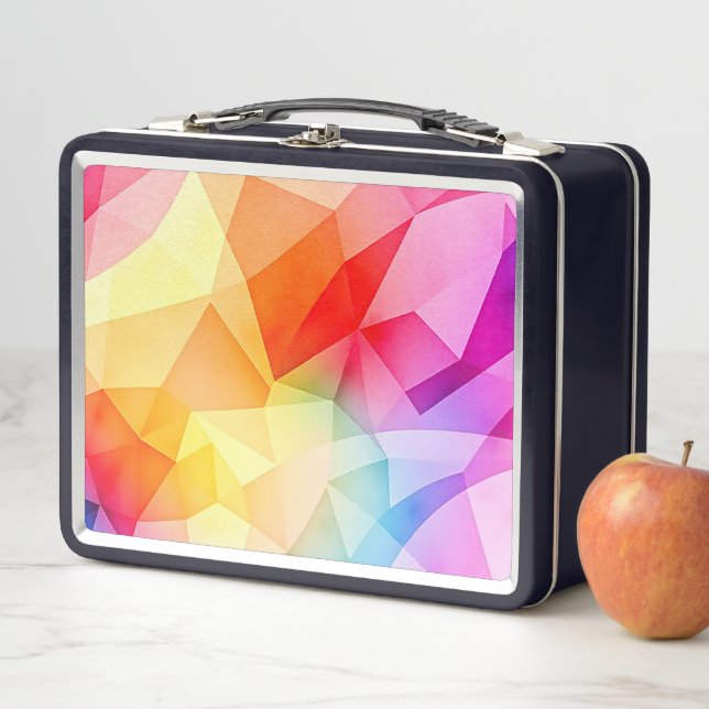 Lunch Box Vibrant Geometric Abstract (En situation)