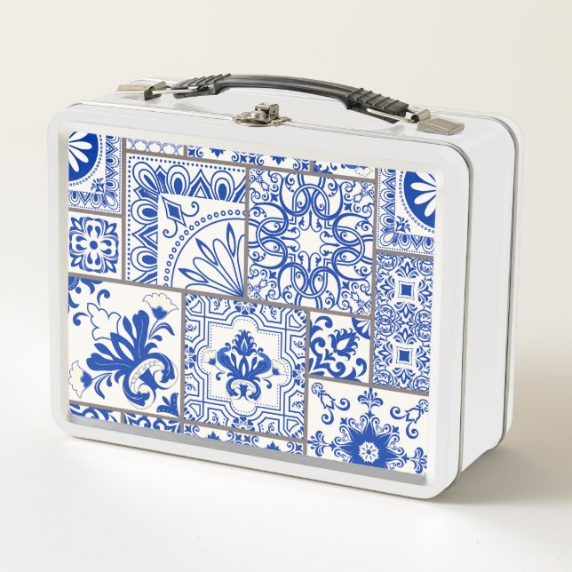 Lunch Box Victorian Majolica : Patchwork Tile Motif. (Devant)