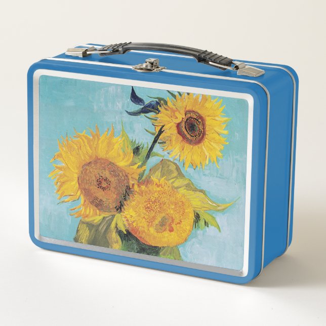 Lunch Box Vincent Van Gogh - Trois tournesols dans un vase (Devant)