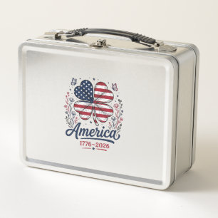 Lunch Box Vintage Amérique 1776 2026 Chemise de trèfle patri