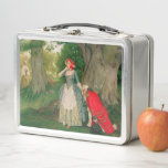 Lunch Box Vintage Classic Painting of Romantic Couple<br><div class="desc">Vous cherchez le cadeau parfait pour le romantique dans votre vie? Ne cherchez plus ! Notre tableau classique d'un gentleman embrassant la main d'une jeune fille est non seulement magnifique, mais se traduit aussi parfaitement à la fois à la mode et à la décoration maison. Imaginez offrir cette belle boîte à...</div>