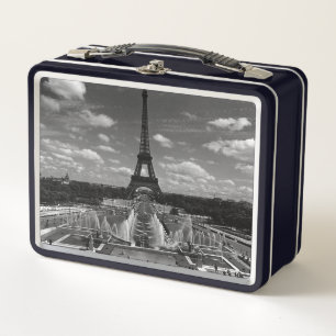 Lunch Box Vintage France Paris Fontains Tour Eiffel