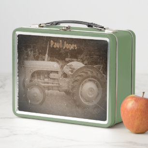 Lunch Box Vintage Gray massey fergison tracteur Métal Déjeun