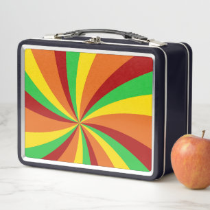 Lunch Box Vintage Hippie style rétro Motif