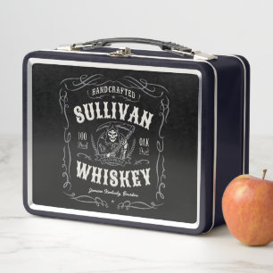 Lunch Box Vintage Liqueur AJOUTER NOM Old Grim Reaper Whiske