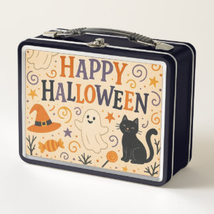 Lunch Box Vintage, mignonne chauve-souris d'halloween, fantô