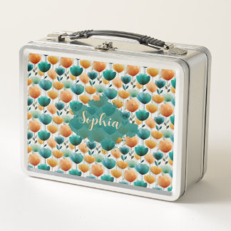 Lunch Box Vintage Spring Yellow and Green Floral