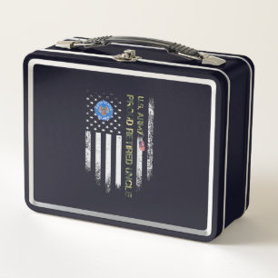 Lunch Box Vintage USA American Flag Army Vétérinaire Fièr