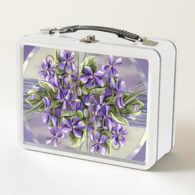 Lunch Box violettes dans un bocal de lune (Devant)