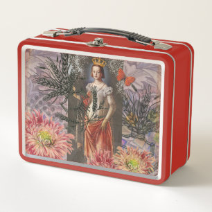 Lunch Box Virgo Woman Portrait Antique Coloré Riche