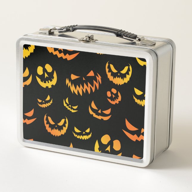Lunch Box Visage du Citrouille Jack-o'-lantern (Devant)