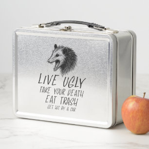 Lunch Box Vivez Vilain Fake Votre Mort Manger Trash Drôle Op