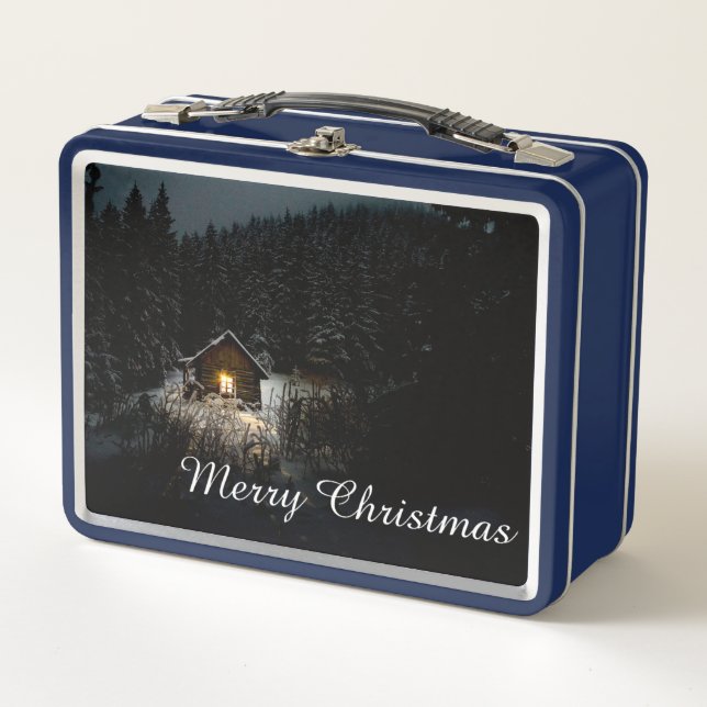 Lunch Box Vœux de Noël avec Maison de Sorcière (Devant)