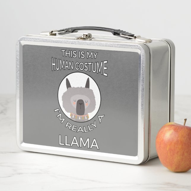 Lunch Box Voici Mon Costume Humain - Llama Edition II (En situation)
