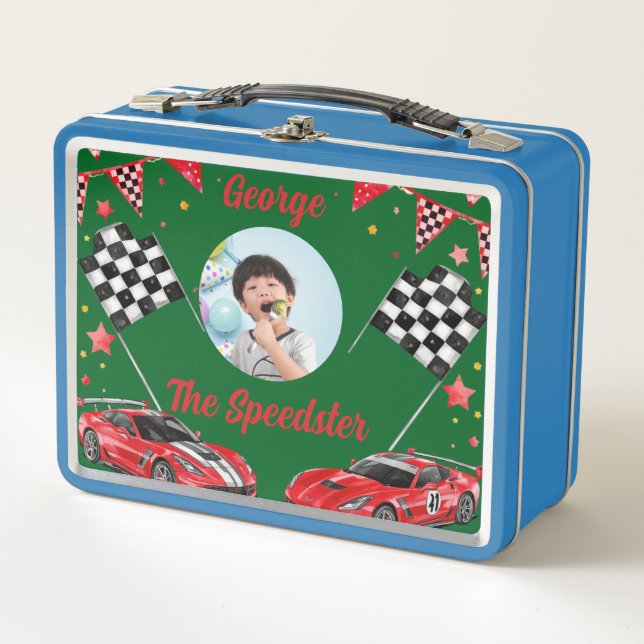 Lunch Box Voiture de course rouge et noire Speedster Enfants (Devant)