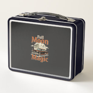 Lunch Box Voiture Vintage Magie Pleine Lune Halloween