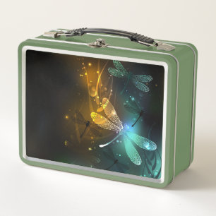 Lunch Box Vol de libellule verte lumineuse