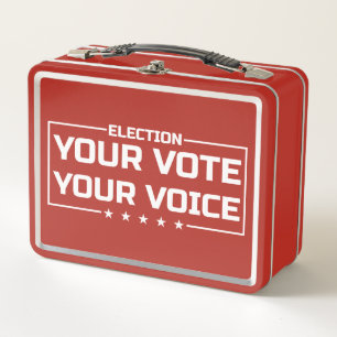 Lunch Box Votre Vote Votre Voix police blanche