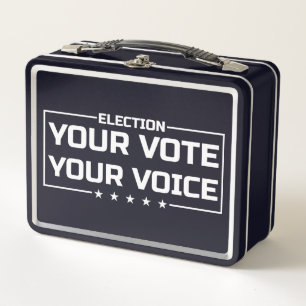 Lunch Box Votre Vote Votre Voix police blanche