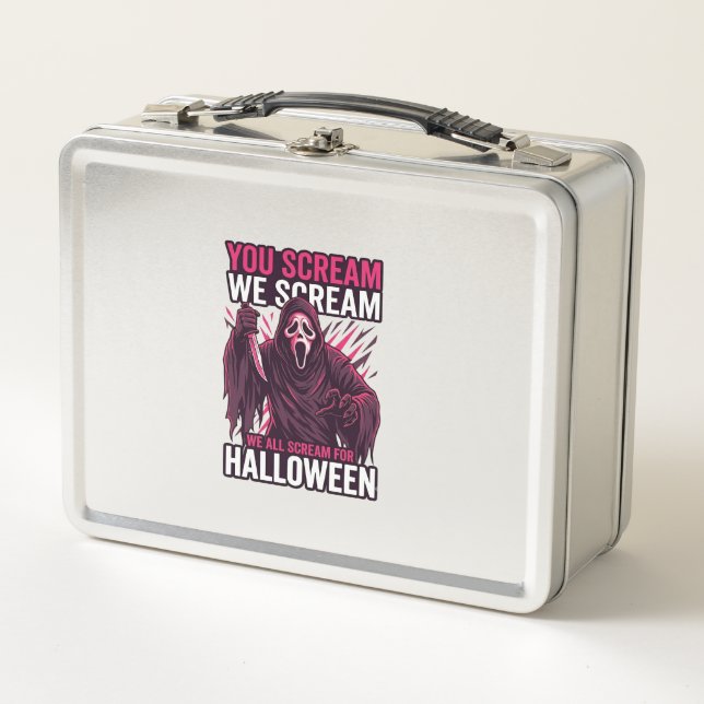 Lunch Box Vous criez Nous Halloween Ghostface Couteau Sangla (Devant)