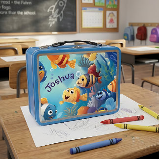 Lunch Box Vous êtes Fin-tastique Sous l'Océan Enfants Vintag