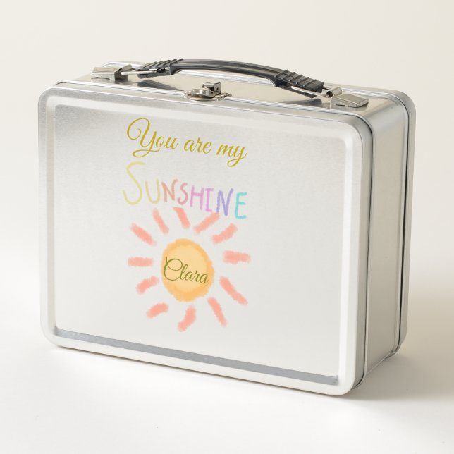 Lunch Box vous êtes mon soleil jaune orange rayons de soleil (Devant)