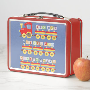 Lunch Box Wagon de train jouet transportant des blocs alphab