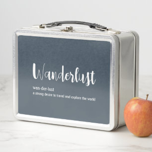 Lunch Box Wanderlust définition blanc gris bleu couleur