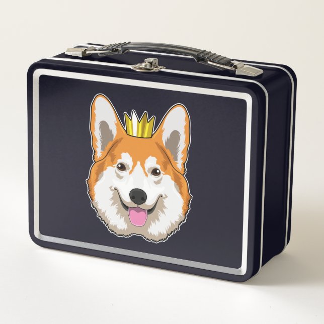 Lunch Box Welsh corgi with Crown (Devant)