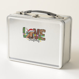 Lunch Box Western Love Christmas Scottish Cow Highland Cattl