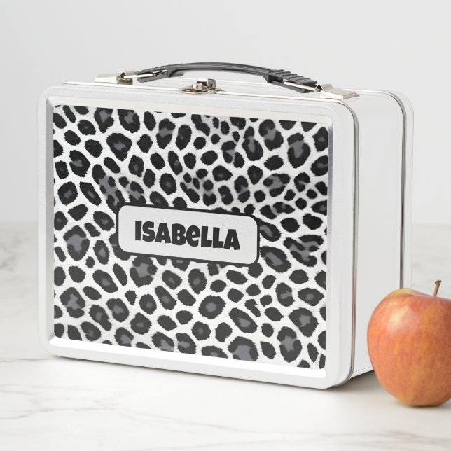 Lunch Box White Leopard Elegant Populaire Collection de luxe (En situation)