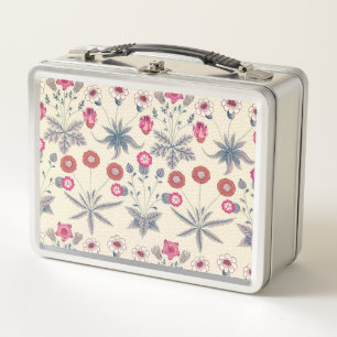 Lunch Box William Morris Daisy Motif floral Orange rouge