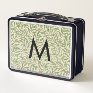 Lunch Box William Morris Willow Bough Monogramme rétro Vinta