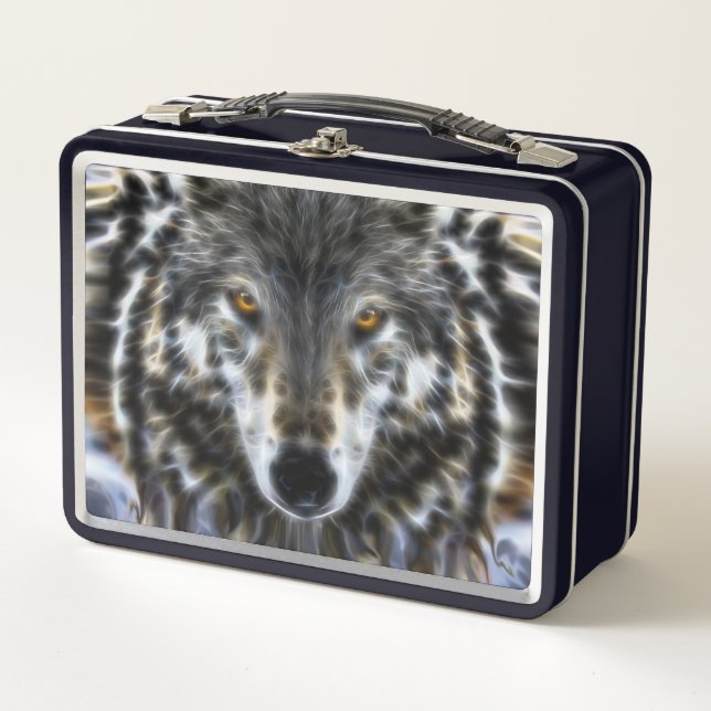 Lunch Box Wolf Design inspiré Portrait (Devant)