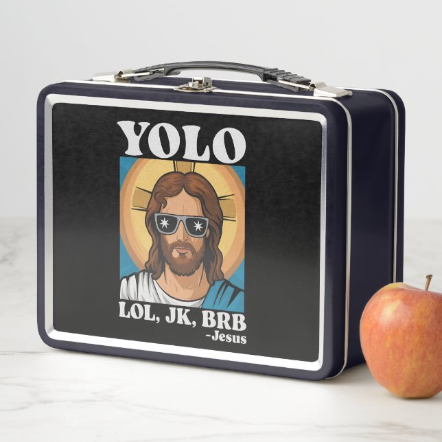Lunch Box YOLO LOL MDR A+ Jésus drôle de Pâques (En situation)