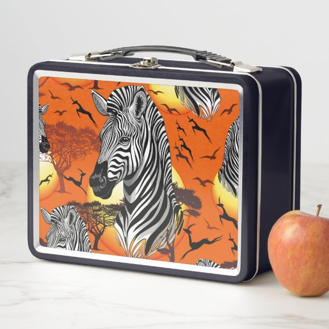 Lunch Box Zebra African Savanna Wild Animal (En situation)