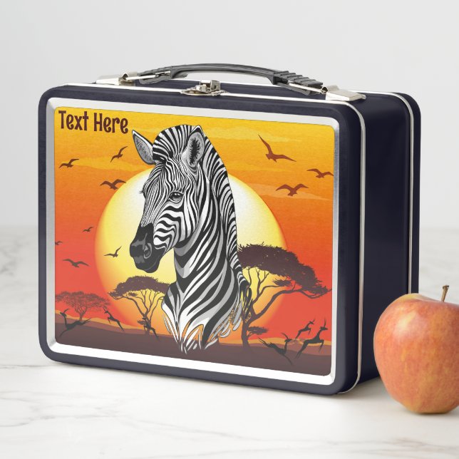 Lunch Box Zebra African Savanna Wild Animal (En situation)