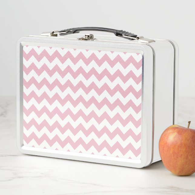 Lunch Box Zigzag rose, Chevron rose, Motif géométrique (En situation)