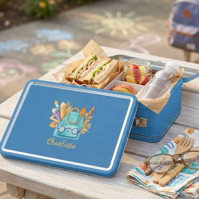 Lunchbox d'école personnalisée avec photo et nom (Créateur téléchargé)