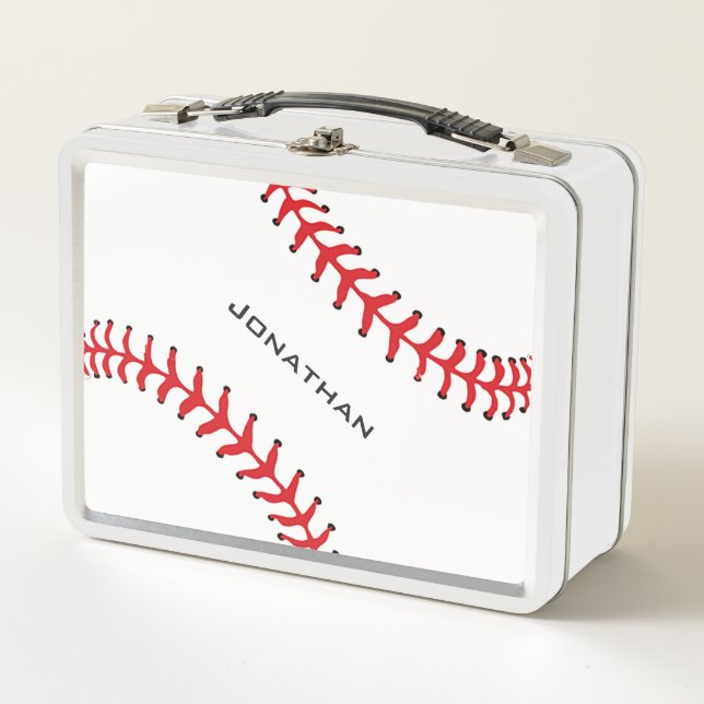 Lunchbox en métal de conception de base-ball (Devant)
