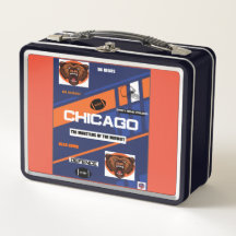 Lunchbox en métal de l'équipe de Chicago