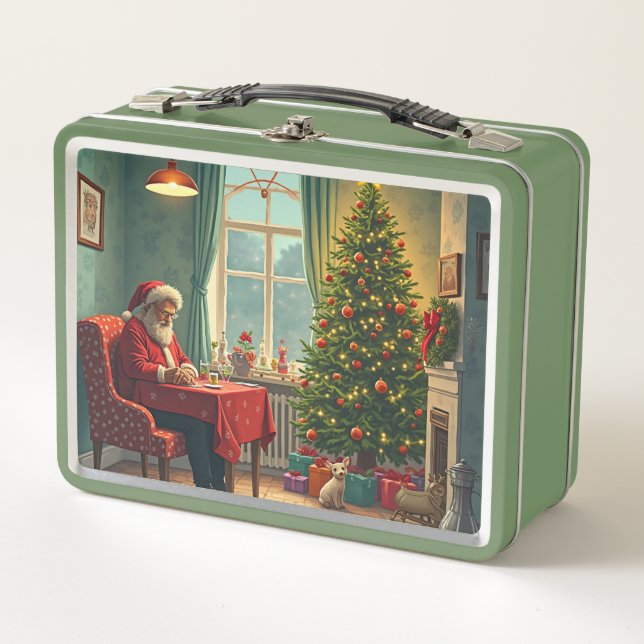 Lunchbox en métal de Noël (Devant)