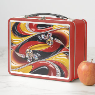 Lunchbox en métal inoxydable aux couleurs belges